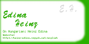 edina heinz business card
